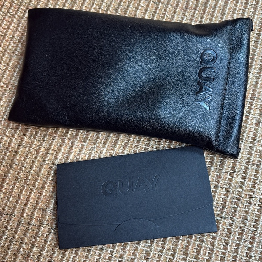 📌 NWT Quay Australia After Hours Crystal Doe Tan Color Sunglasses w/ Black Case - Picture 9 of 9